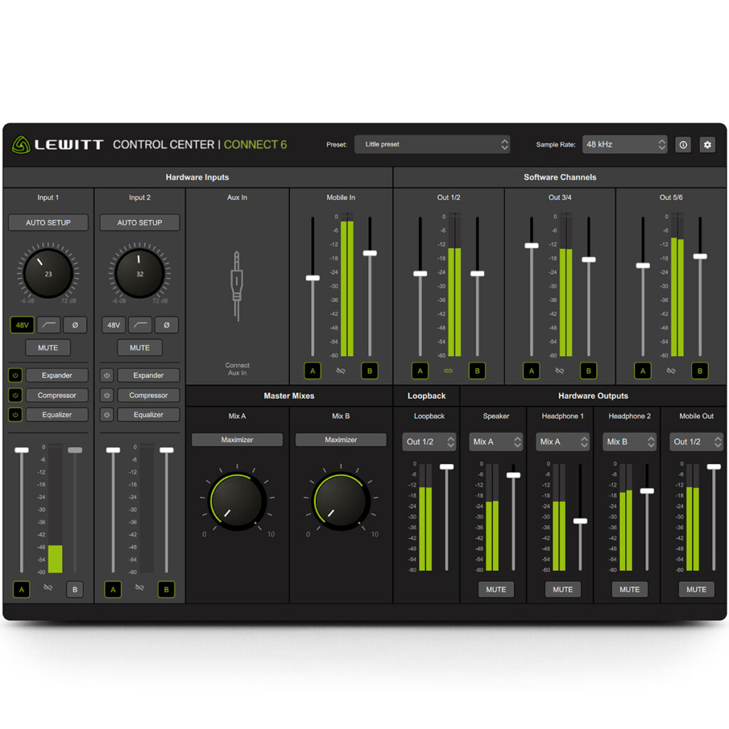 Lewitt Connect 6 Software 2