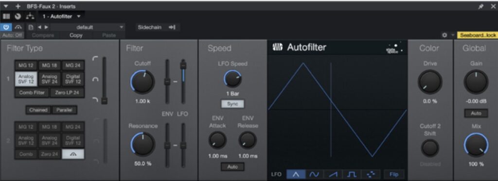studio one autofilter